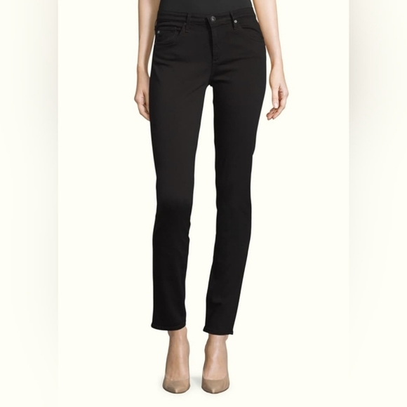 AG Adriano Goldschmied The Prima Black Jeans Mid Rise Cigarette